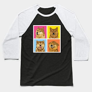 Shiba Inu Funny Meme dogs Frame Baseball T-Shirt